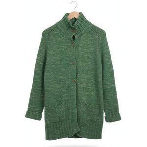 Apc Womens green sweater medium alpaca wool linen granola earthtone Italian